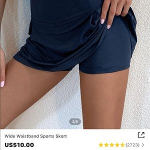 SHEIN wide waistband sports skort.